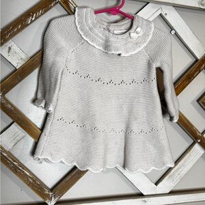 Very light beige pink knit sweater dress Shabby Chic